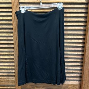 EUC City DKNY knee length A line skirt with three laces panels. Size XS